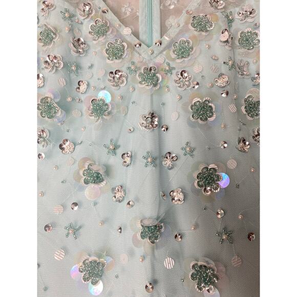 NWT ADRIANNA PAPELL DRESS GOWN 16W MOTHER OF THE BRIDE BLUE FORMAL EVENING - Picture 11 of 16